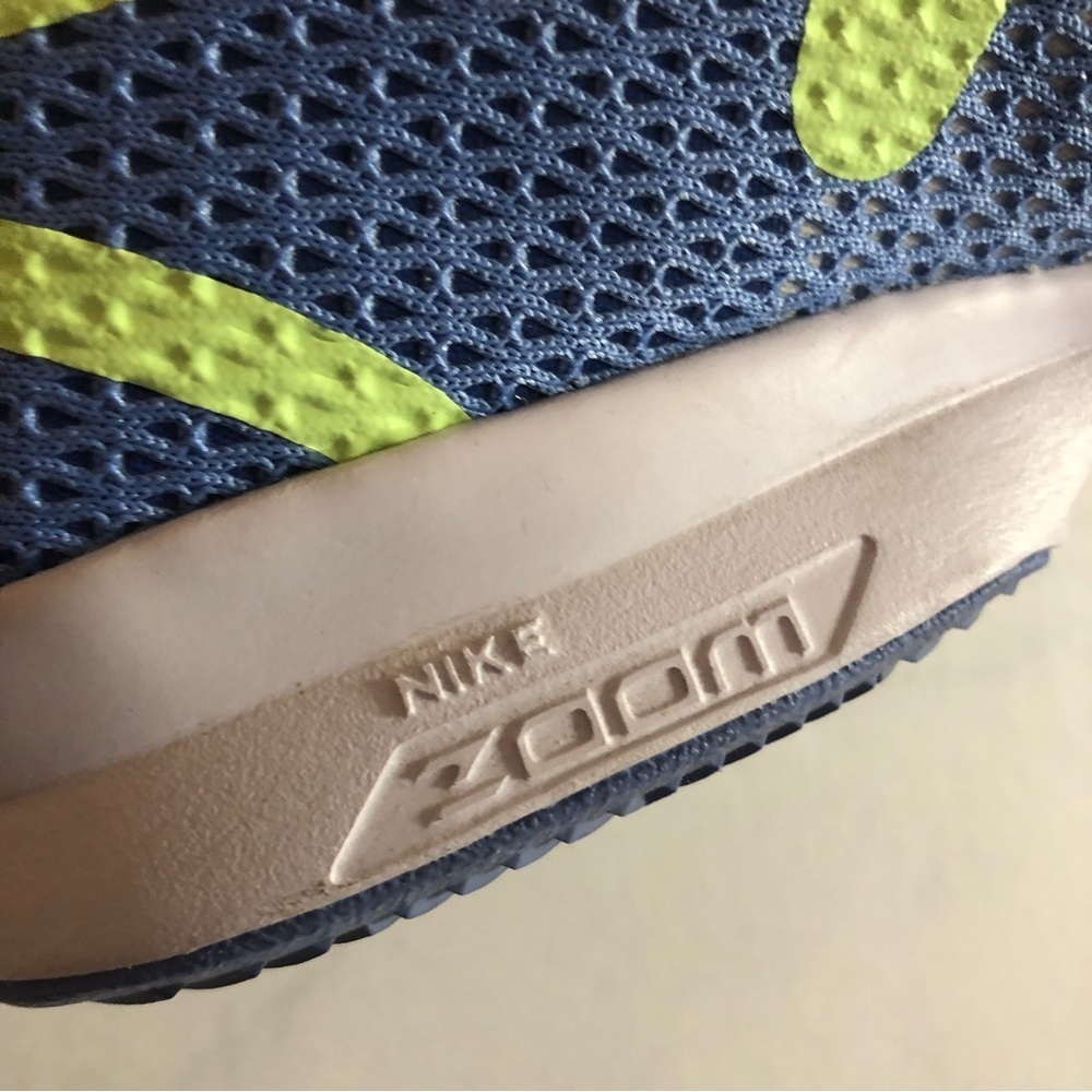 Nike zoom blue yellow running shoes / sneakers.  EUC! - Picture 5 of 8